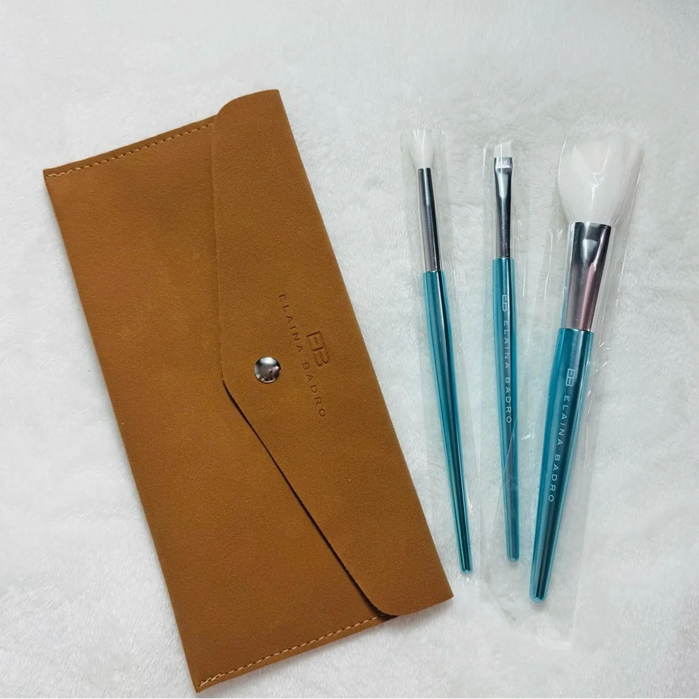 Elaina BADRO Baby Blues Eye and Face Makeup Brush Set - New